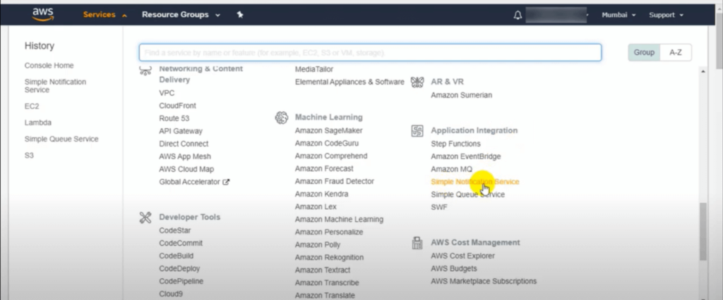 AWS SNS tutorial